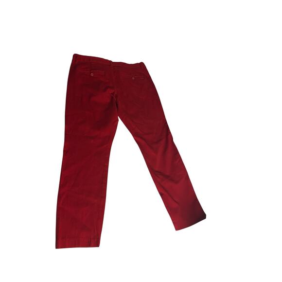 Classic Russian Red Slim City Crop Pants Gap Size 8R - Picture 6 of 6